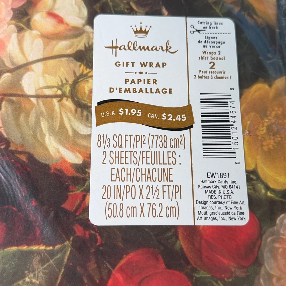 5/$25 VINTAGE Birthday Wrapping Paper Floral Flowers